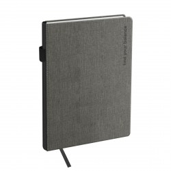 Ежедневник БиДжи DuA5_61278 А5 "Fillsta. Gray" тв. переплет, кожзам, серый 369903