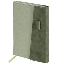 Ежедневник Brauberg 116588 "Stitch" А 5 160л., оливковый, с магнитом