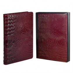 Ежедневник Феникс 67179 А5+ 160л. "Аллигатор" бордовый, кожзам