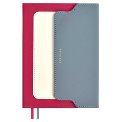 Ежедневник Феникс 67210 А5 160л. "Лейкер" малиновый, кожзам