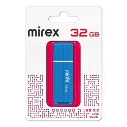 Флэш-диск Mirex LINE BLUE 32GB USB 3.0 ecopack 13600-FM3LBU32