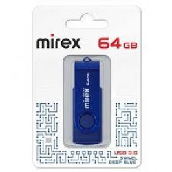 Флэш-диск Mirex SWIVEL DEEP BLUE 64GB USB 3.0 ecopack 13600-FM3BSL64