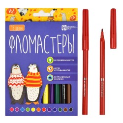 Фломастеры 12цв. Феникс 67871 "Арт-братва" смываемые