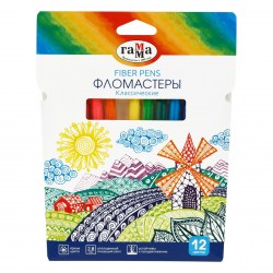 Фломастеры 12цв. Гамма 130822_12 "Классические" смываемые 356543