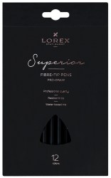Фломастеры 12цв. Lorex LXFPPD12-SP "Pro-draw superior" круглый корпус 209841