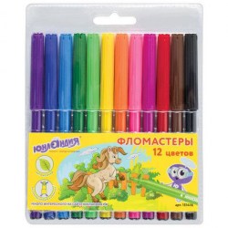 Фломастеры 12цв. Юнландия 151416 "Уроки рисования" 