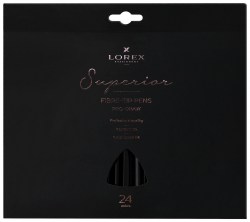 Фломастеры 24цв. Lorex LXFPPD24-SP "Pro-draw superior" круглый корпус 209842