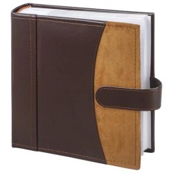 Фотоальбом  Brauberg 390479 под кожу, на 200фото, 10*15см, темно-коричневый
