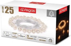 Гирлянда электр."Vegas" Бриллианты 25ламп,тепл свет,8реж 5м 304851