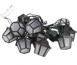 Гирлянда на батарейках Феникс Презент "Фонари" 10LED ламп, 270см, 1 режим, 2 бат. АА 87275