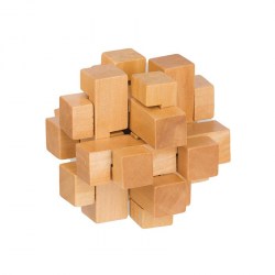 Игра-головоломка DELFBRICK 961 "Занимательный куб" деревянная, 12 элементов 313156