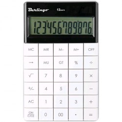 Калькулятор  Berlingo CIW_100  12 разр, двойное пит, 165*105*13мм, белый 235263