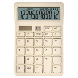Калькулятор  Brauberg CH-12-BG 12 разр, двойное пит, 153x103мм, бежевый 272960