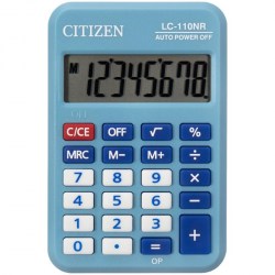 Калькулятор  CITIZEN LC-110NR- BL 8 разрядов, 58*88*11мм голубой 279753