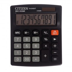 Калькулятор  CITIZEN SDC-810NR 10 разр, двойное пит, 102*124*25мм, черный 294012