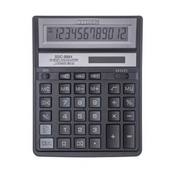 Калькулятор  CITIZEN SDC-888XBK 12 разр, двойное пит, 158*203*31мм, черный 158171