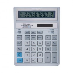 Калькулятор  CITIZEN SDC-888XWH 12 разр, двойное пит, 158*203*31мм, белый 158580