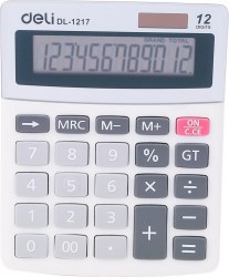 Калькулятор  Deli E1217 ассорти, 12 разрядов 130x105x33мм 1003503