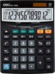Калькулятор  Deli E1630 Core черный, 12 разр 1059903