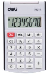 Калькулятор  Deli E39217/BLACK черный, 8 разрядов карманный 63*105*15мм 1189155