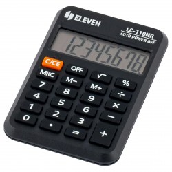 Калькулятор  Eleven LC-110NR 8 разрядов, питание от батарейки, 58*88*11мм, черный 339226