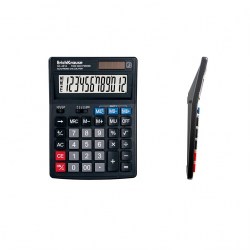 Калькулятор  ErichKrause 54512 DC-4512 черный, 12 разрядов