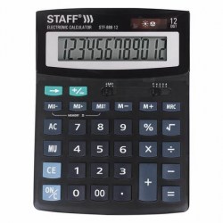 Калькулятор  STAFF STF-888-12 12 разр, черный 250149