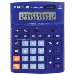 Калькулятор  STAFF STF-888-12-BU 12 разр,  синий, 250455