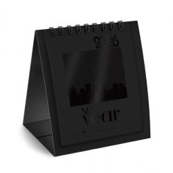 Календарь-домик на 2026г. Brauberg 117282 "Черный" с перекидным блоком на пружине