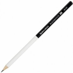 Карандаш ч/г  Brauberg 181767 НВ "Black&White" корпус черно-белый, дерево 