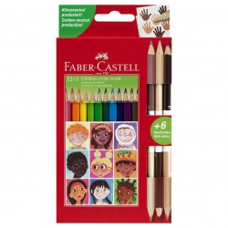 Карандаши 15цв. Faber-Castell 511514 "Дети мира" 375095
