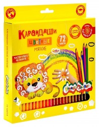 Карандаши  72цв. КМКМ12 "Каляка-Маляка" дерево, шестигран. корпус 221418