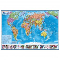 Карта Мира.Политическая 1:28М, 1170*800мм интерактивная, в тубусе КН046