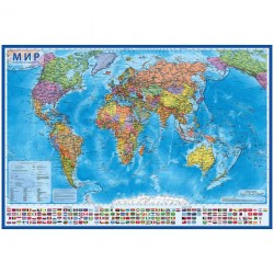 Карта Мира.Политическая 1:32М, 1010*700мм интерактивная КН025