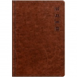 Книга телефонная БиДжи Pb5_63330 "Nebraska. Brown" А5, 80л., кожзам, с вырубкой 373783
