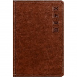 Книга телефонная БиДжи Pb7_63336 "Nebraska. Brown" А7, 64л., кожзам, с вырубкой 373789