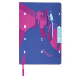 Книжка зап. Brauberg 112061 VISTA "Ultraviolet" 80л ЛАЙТ, кожзам