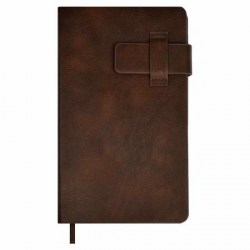 Книжка зап. Феникс 64056 "Шевиот" А6+, 120л., коричневая
