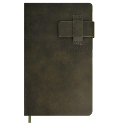 Книжка зап. Феникс 64057 "Шевиот" А6+, 120л., хаки