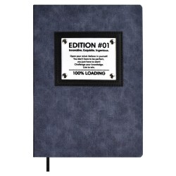 Книжка зап. Феникс 67695 "Канвас экстра" А5+, 96 л., синий 