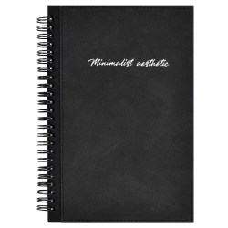 Книжка зап. Феникс 67697 "Нубук" А5, 96л., черная, на гребне