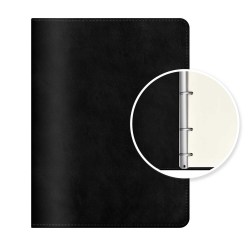 Книжка зап. Феникс 70714 "Амедео" А5+, 120л., черный, клетка, на кольцах