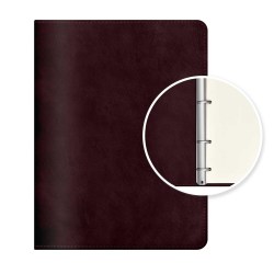 Книжка зап. Феникс 70715 "Амедео" А5+, 120л., темно-бордовый, клетка, на кольцах