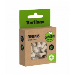 Кнопки силовые Berlingo PN5030J "Green Series" /30шт/ деревянные, крафт упак. 338920