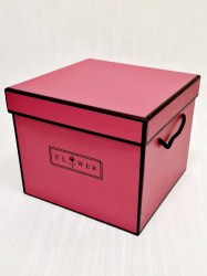 Коробка подарочная Мистер Шар K-1176/739 бордовая 21,5*21,5*18см