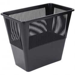 Корзина д/бумаг КР31 сетчатая черная прямоугольная 12л. /Стамм/ 065006
