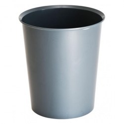 Корзина д/бумаг КР56 литая серая 14л. /Стамм/