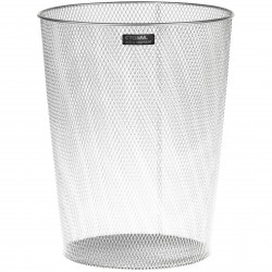 Корзина д/бумаг СТАММ КР-30843 9л, сетчатая, металлическая, серебристая 355985