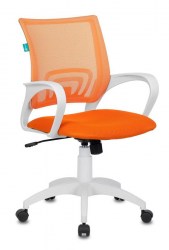 Кресло Бюрократ  CH-W695N оранжевый TW-38-3 TW-96-1 сетка/ткань (бел.пластик) 1169419