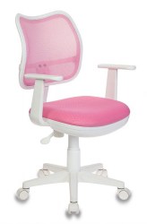 Кресло Бюрократ  детское Ch-W797 розовое TW-13A сетка/ткань крестовина пластик 664135
